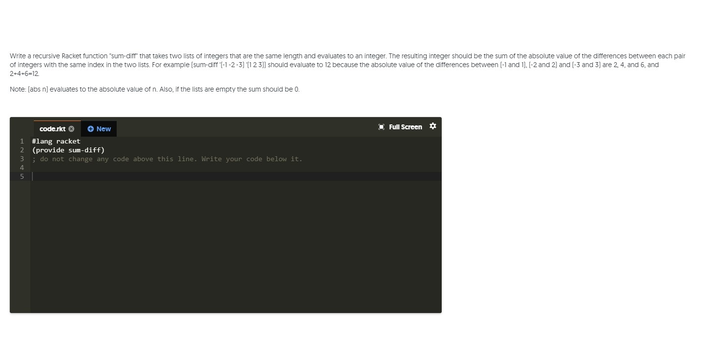 Write a recursive Racket function 