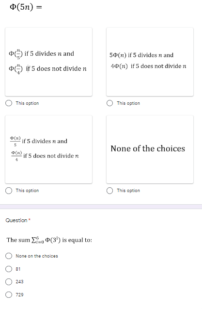 Solved (5n) = = ) if 5 divides n and C) if 5 does not divide | Chegg.com