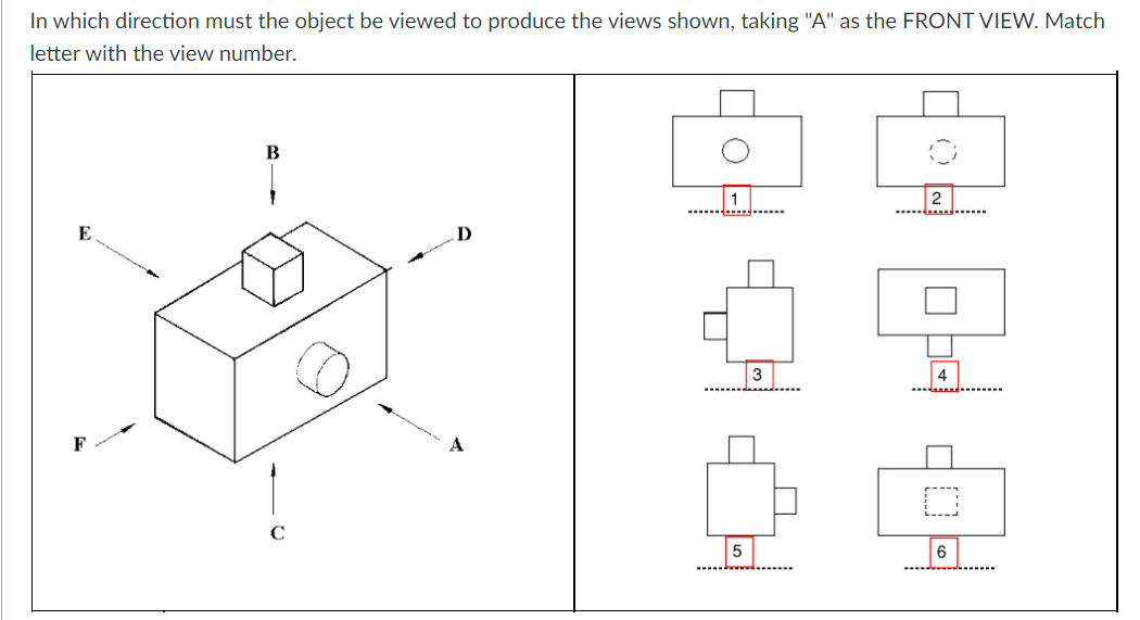 Solved In which direction must the object be viewed to | Chegg.com