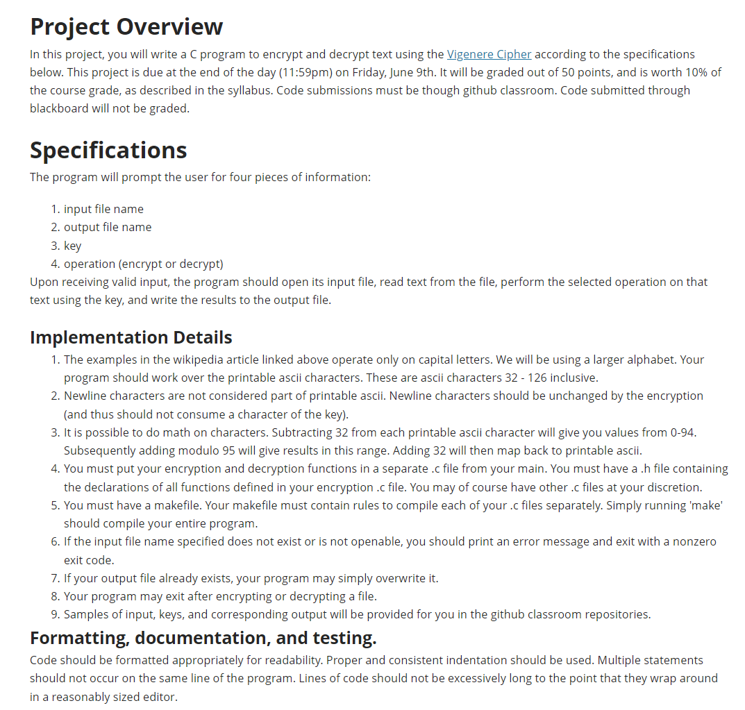 Solved Project Overview In this project, you will write a C | Chegg.com