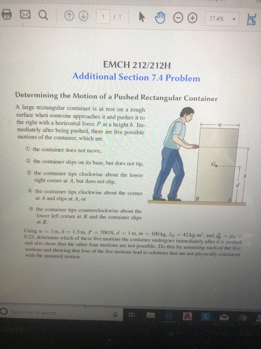 Solved EMCH 212/212H Additional Section 7.4 Problem | Chegg.com