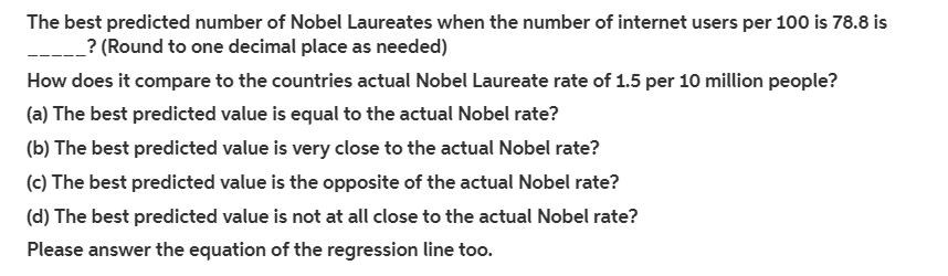 Solved Find the equation of the regression line? Y HAT | Chegg.com