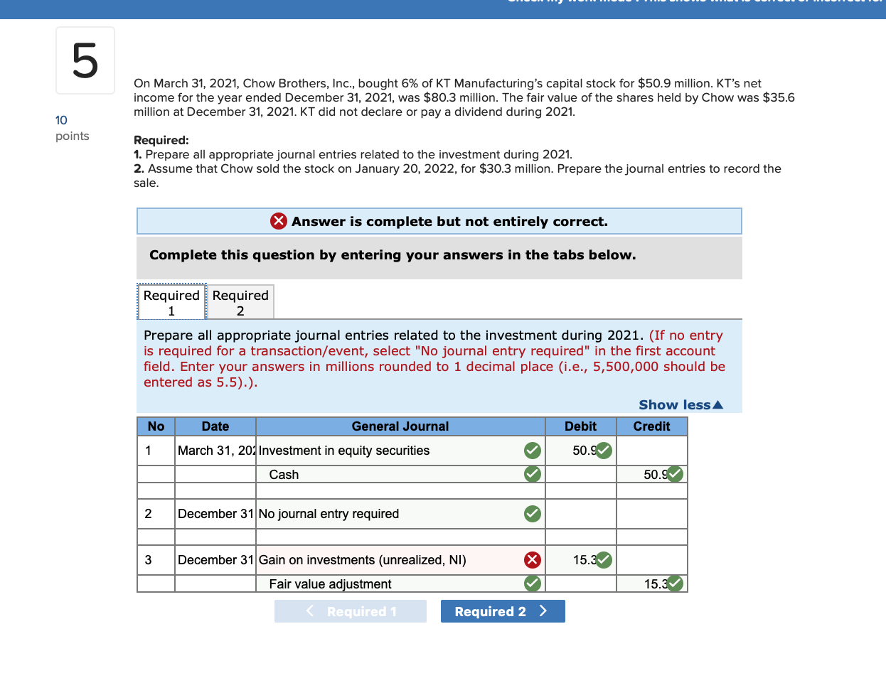 Solved 5 On March 31, 2021, Chow Brothers, Inc., bought 6