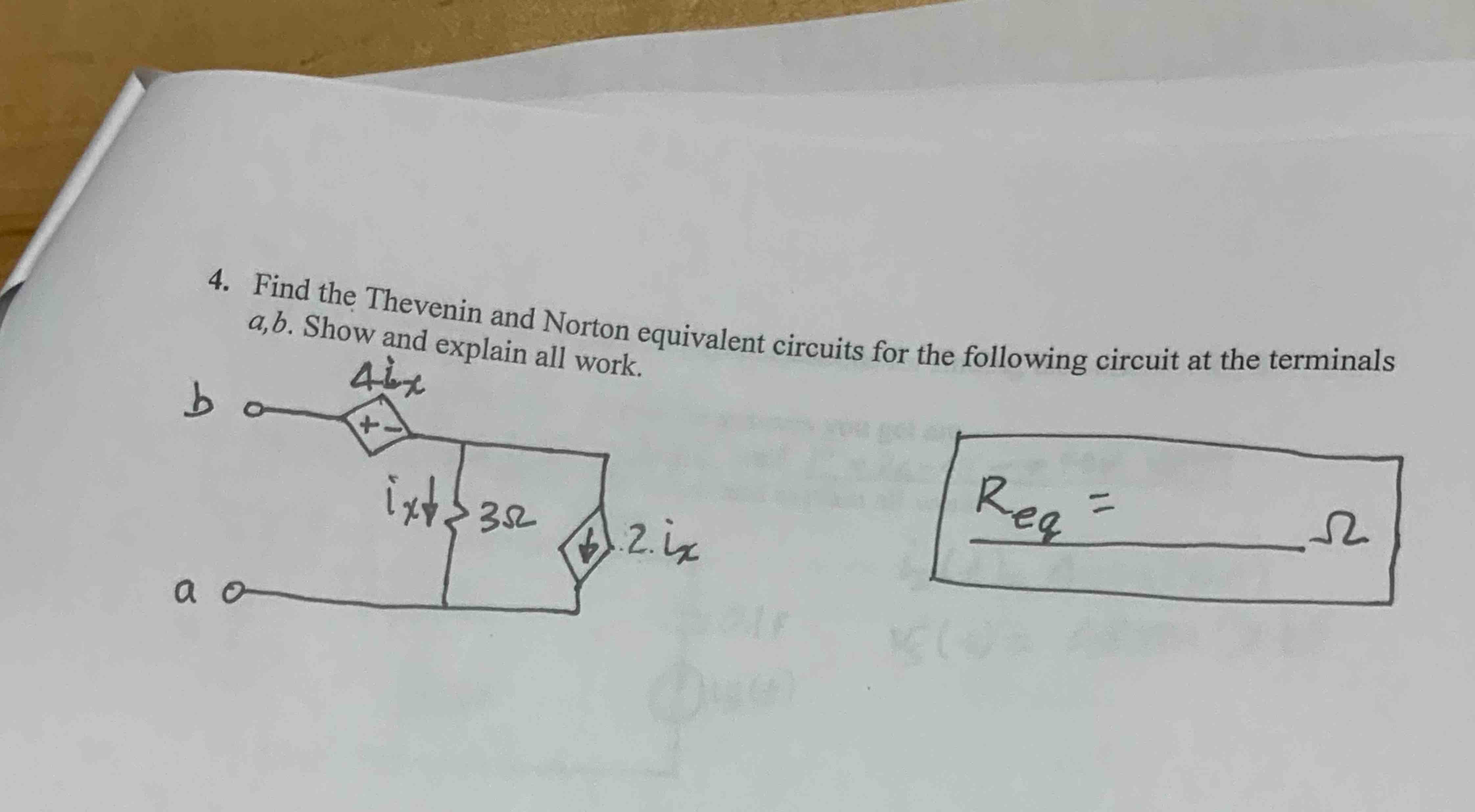 Find The Thevenin And Norton Equivalent Circuits Chegg Com