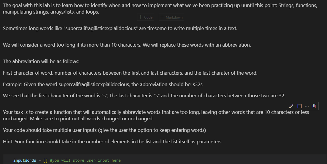 Solved Use python abbreviate the word | Chegg.com