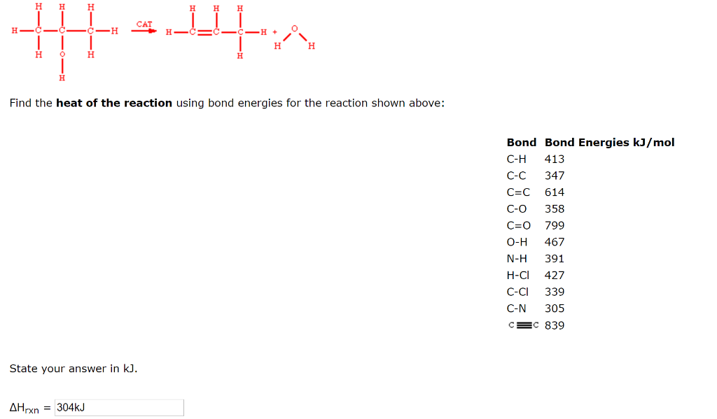 Solved Hh C C Ch 1 14 Cat Hcecch Hh H Oh Find The Hea Chegg Com