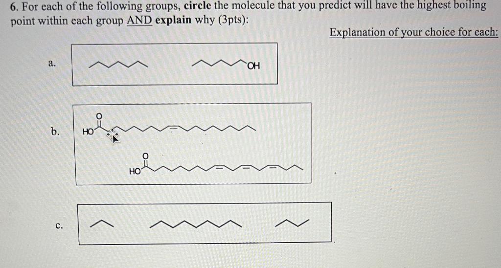 Solved 5. Draw in the boxes (one compound per box) to | Chegg.com