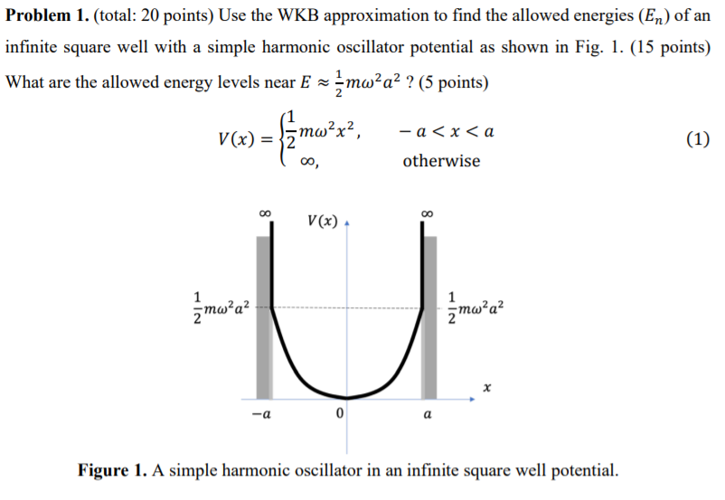 Solved Problem 1. (total 20 points) Use the WKB