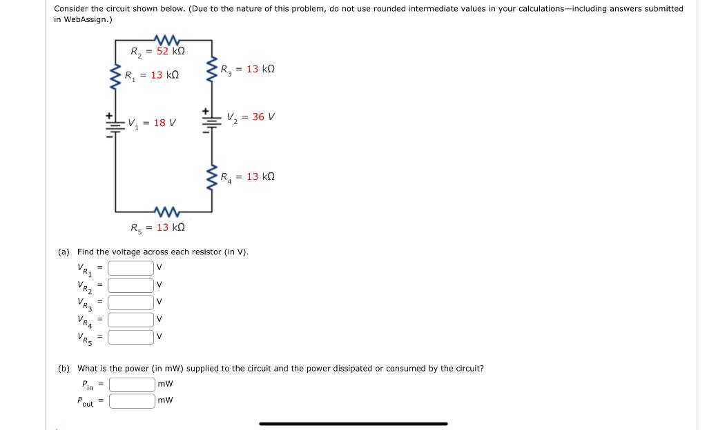 Solved Consider the circuit shown below. (Due to the nature | Chegg.com