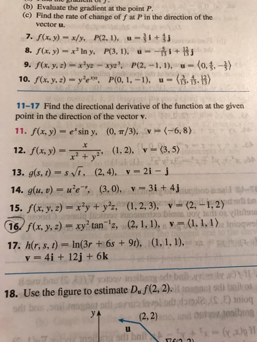 Solved (b) Evaluate the gradient at the point P. (c) Find | Chegg.com