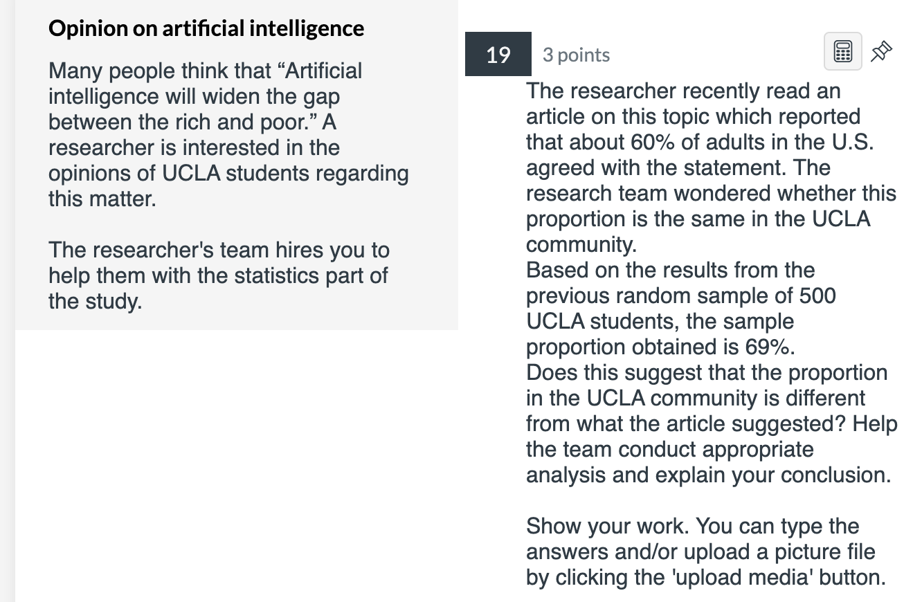 Solved Opinion on artificial intelligence 19 3 points 喵 Many | Chegg.com