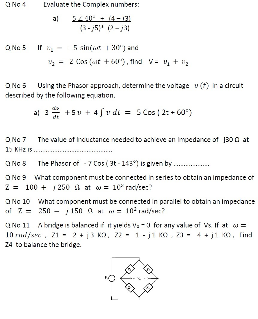 Solved O No 4 Evaluate The Complex Numbers A 5 40 Chegg Com