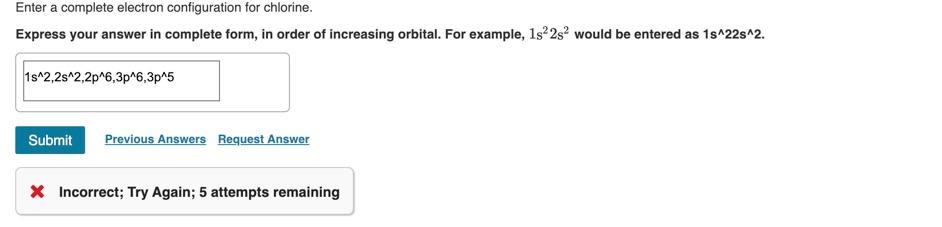 Solved Enter an abbreviated electron configuration for | Chegg.com