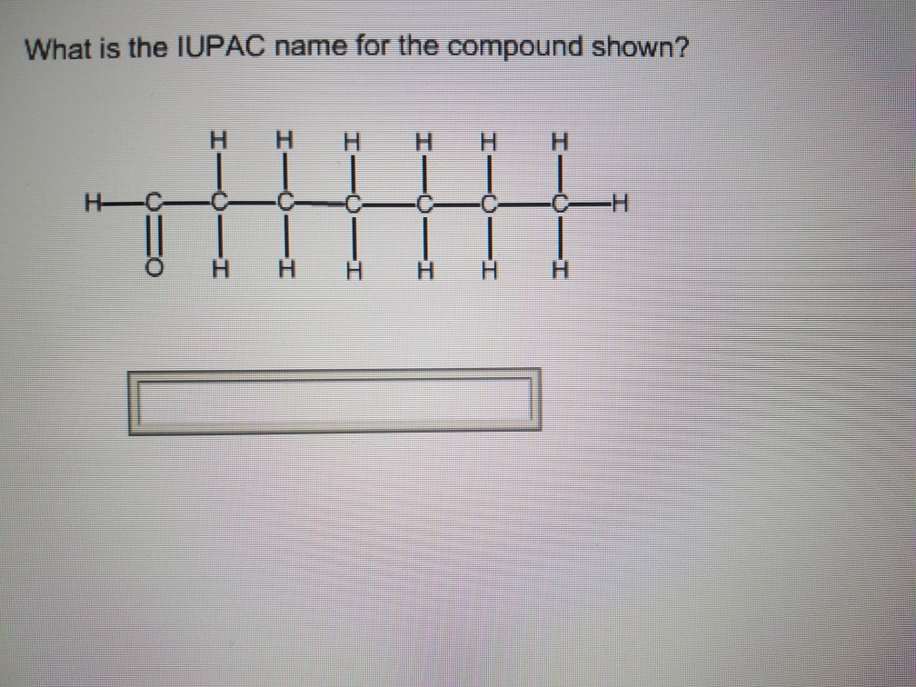 What Is The IUPAC Name For The Compound Shown Below