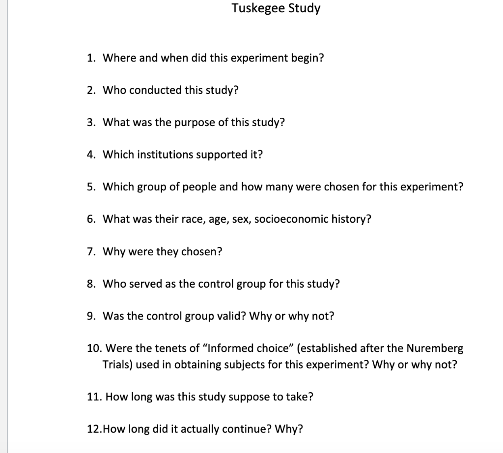 Solved 1. Where and when did this experiment begin? 2. Who | Chegg.com