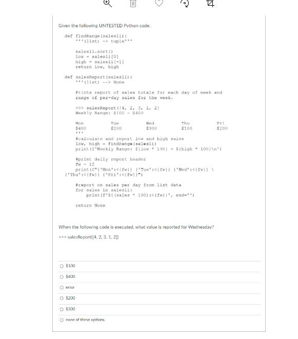 Solved After the following Python code is executed (Listing | Chegg.com