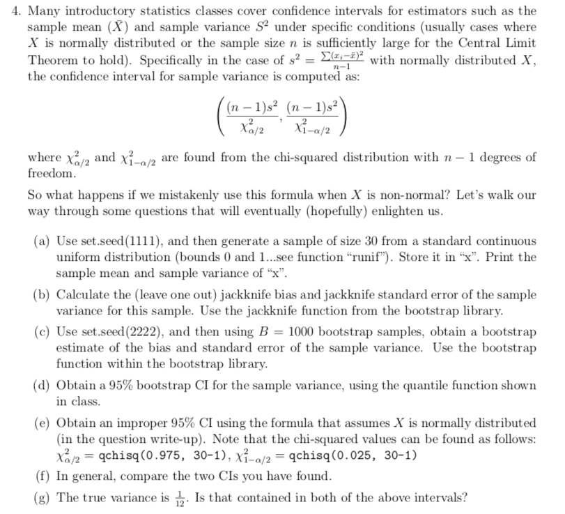 4. Many introductory statistics classes cover | Chegg.com