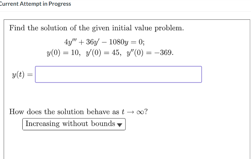 Solved Current Attempt In ProgressFind The Solution Of The | Chegg.com