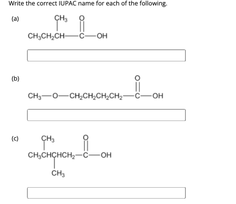 Solved Write The Correct IUPAC Name For Each Of The Chegg Com   PhpSDXc0J