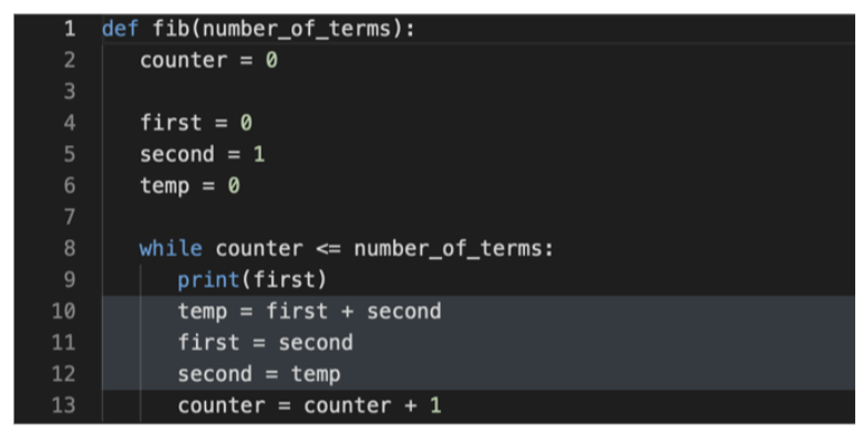 Solved Consider the following Python code to print out a | Chegg.com