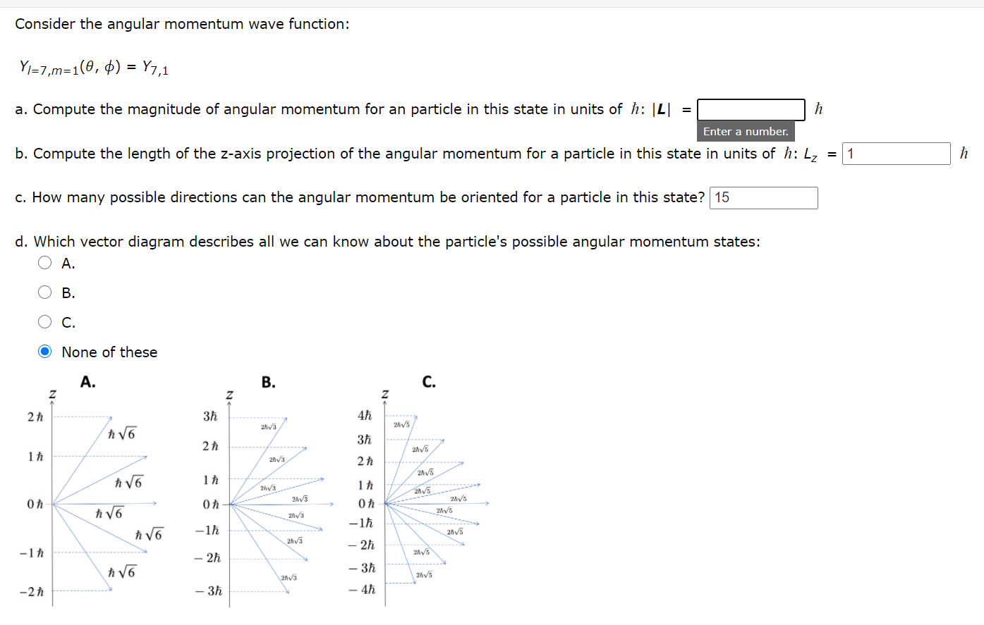 Solved Consider the angular momentum wave function: | Chegg.com