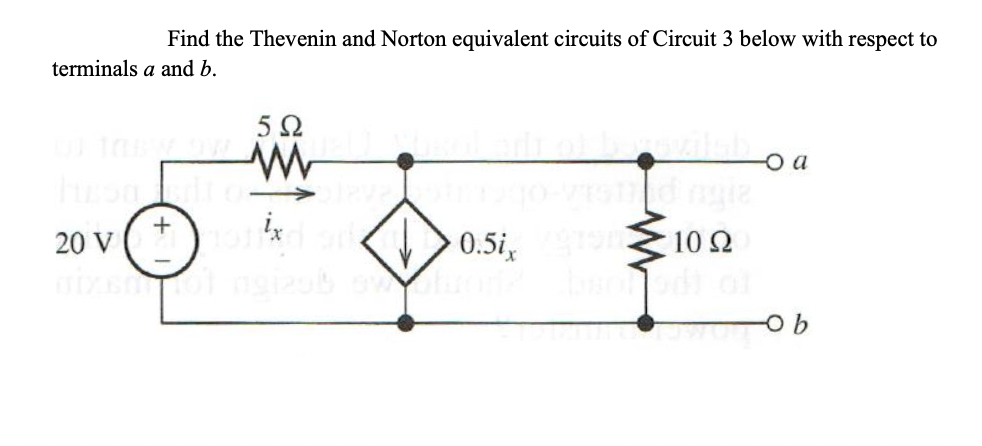 Solved Find The Thevenin And Norton Equivalent Circuits Of | Chegg.com