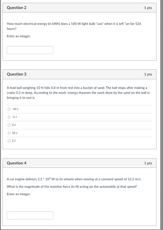 Solved How much electrical energy (in kWh) does a 100 W