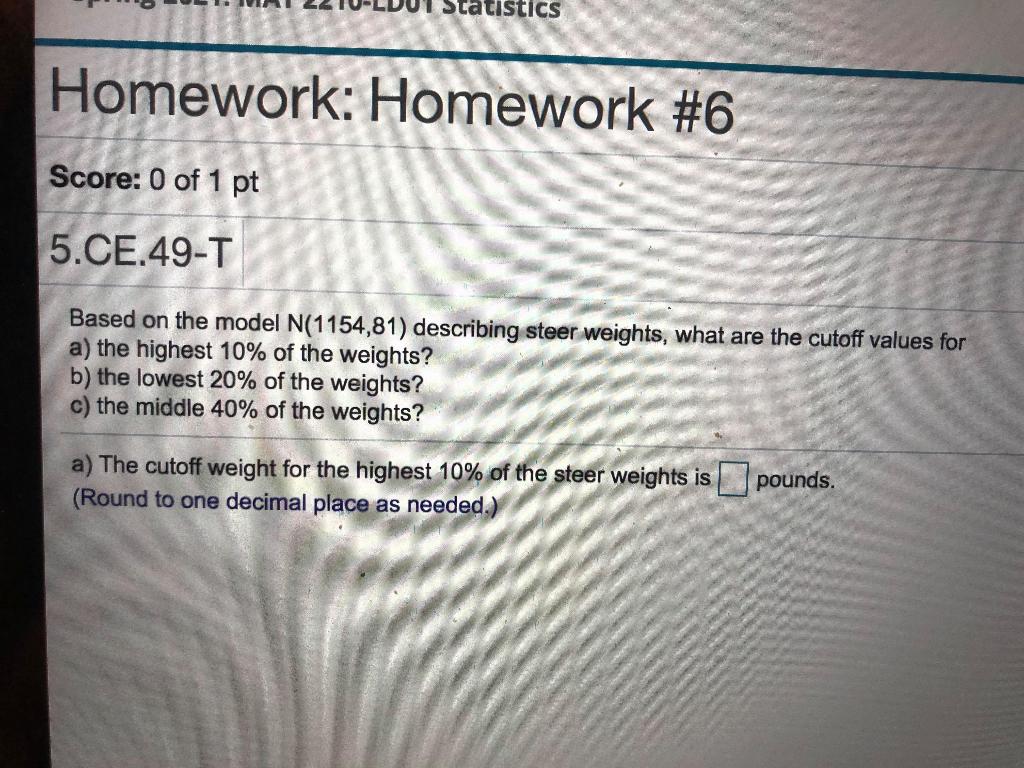 homework 6.2 statistics