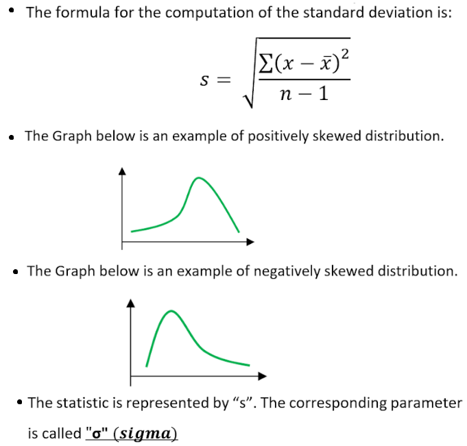 Solved The formula for the computation of the standard | Chegg.com