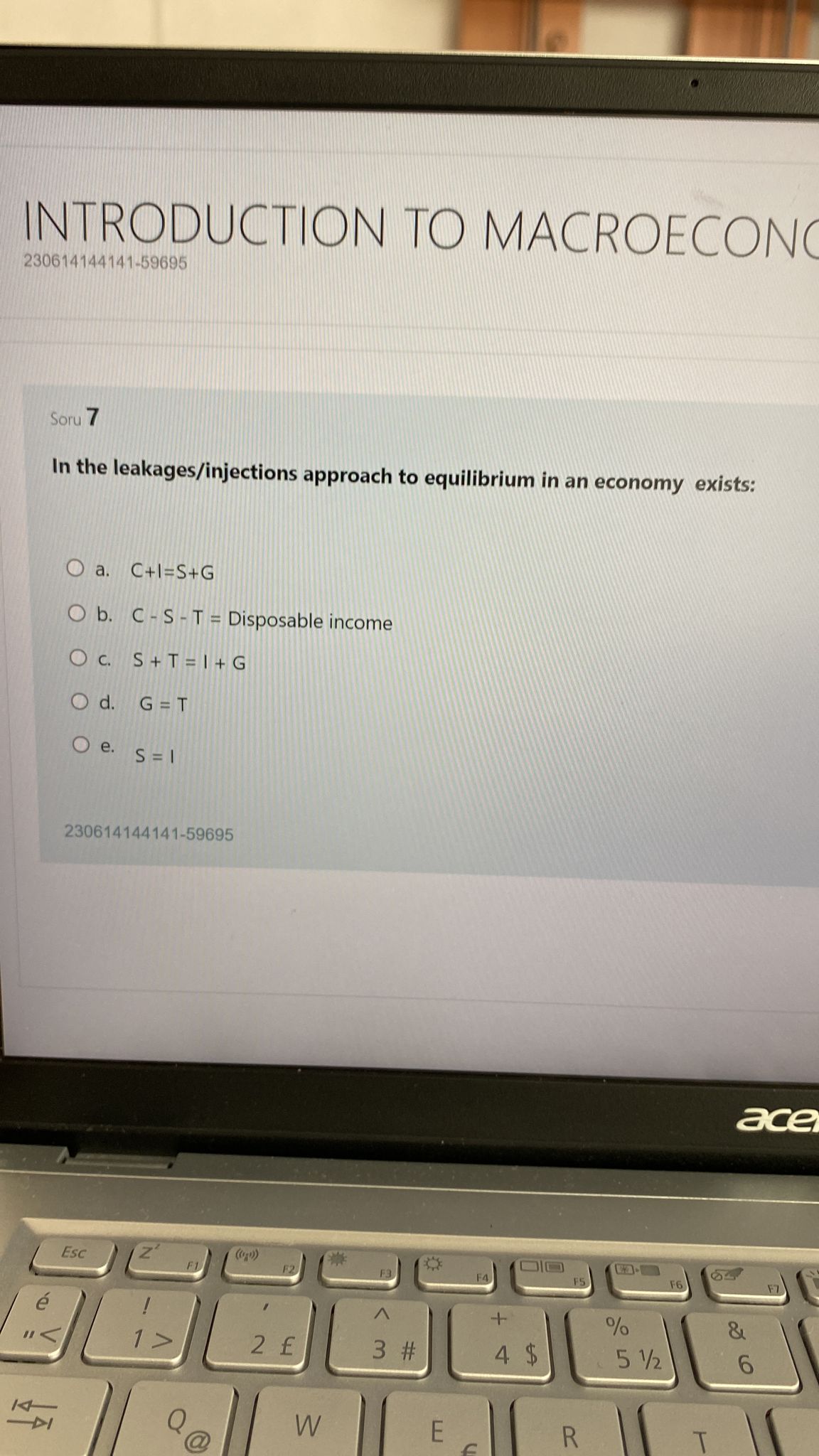 Solved In the leakages/injections approach to equilibrium in | Chegg.com