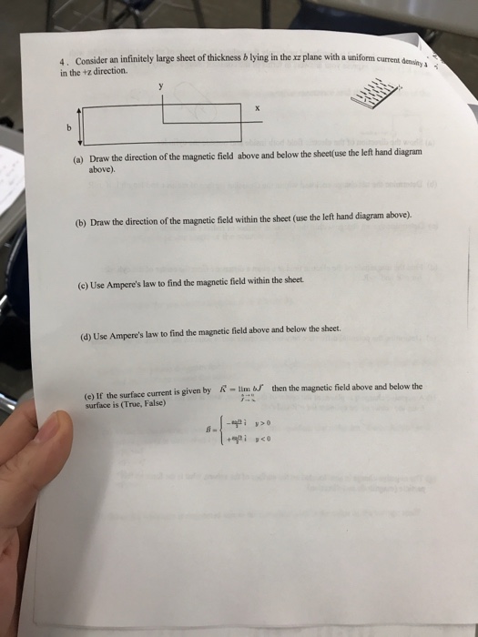 Consider An Infinitely Large Sheet Of Thickness B | Chegg.com