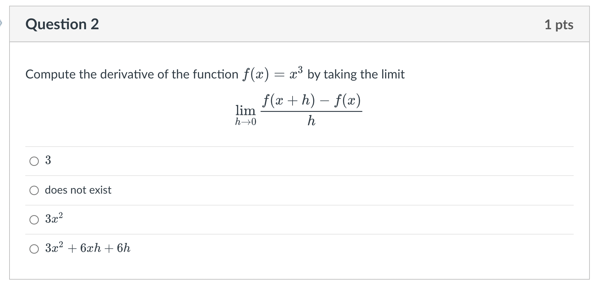 Solved Compute the derivative of the function f(x) = x^3 by | Chegg.com