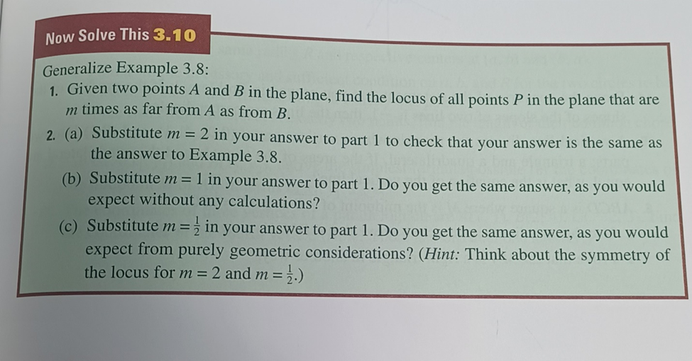 Solved Generalize Example 3.8: 1. Given two points A and B | Chegg.com