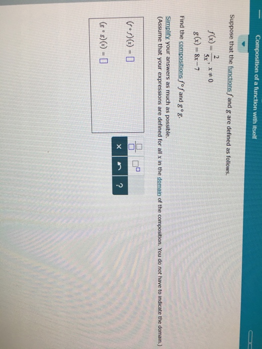 Solved Composition of a function with itself Suppose that | Chegg.com