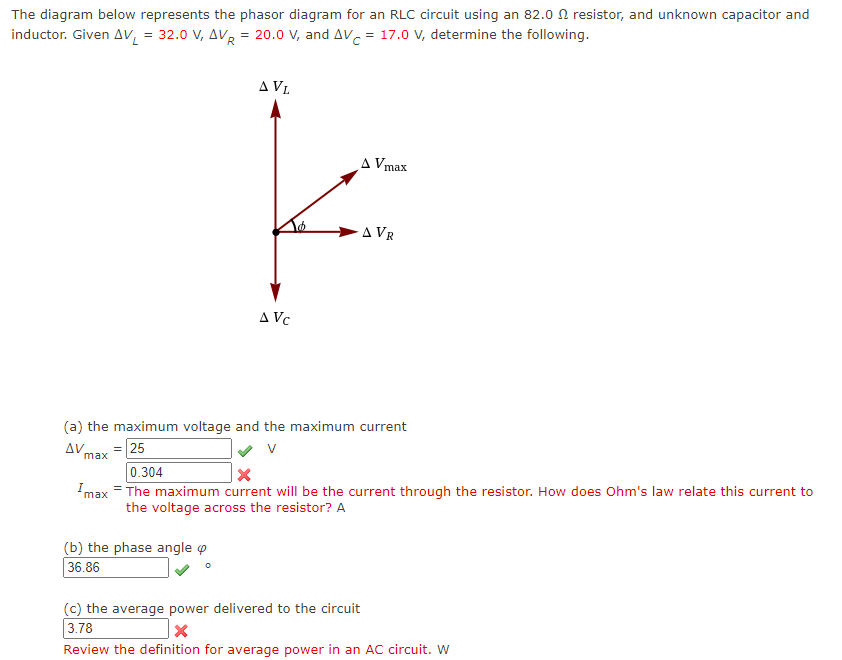 Solved The diagram below represents the phasor diagram for | Chegg.com