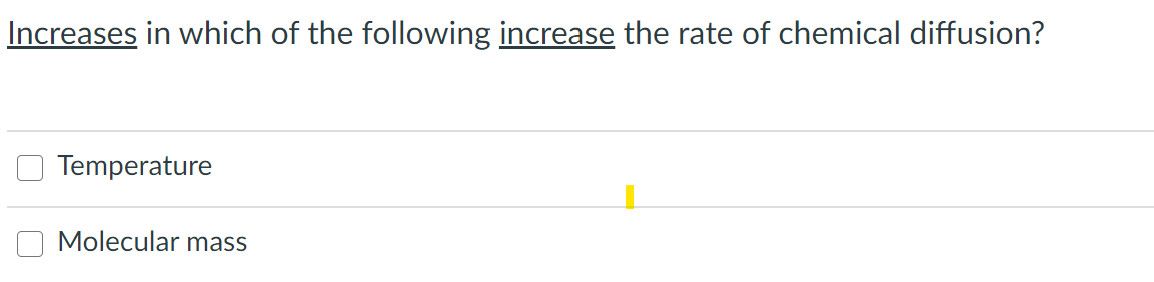 Solved Which of the following factors increase the rate of | Chegg.com