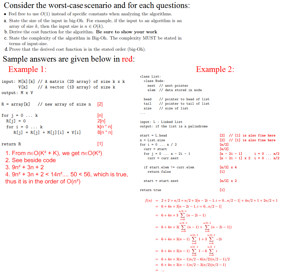 Solved Consider the worst-case scenario and for each | Chegg.com