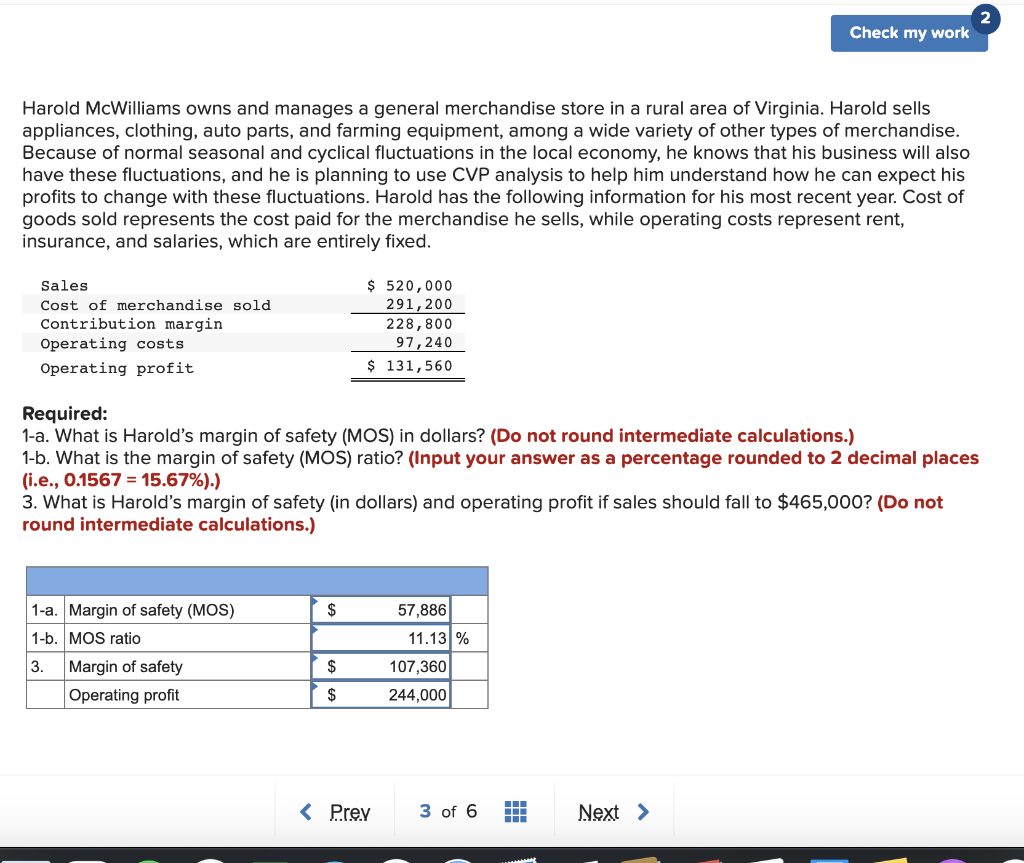 Solved Check my work Harold McWilliams owns and manages a