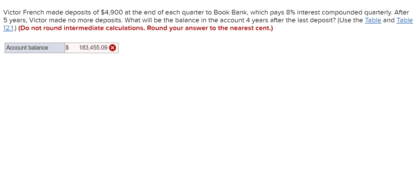 Solved Victor French made deposits of 4,900 at the end of