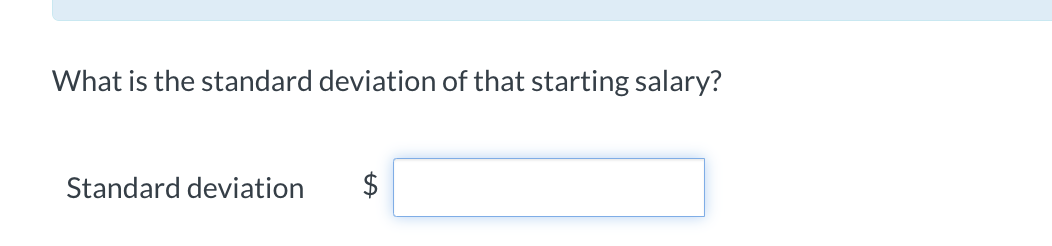 Solved What is the standard deviation of that starting | Chegg.com