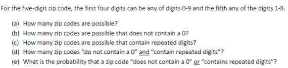 solved-for-the-five-digit-zip-code-the-first-four-digits-chegg