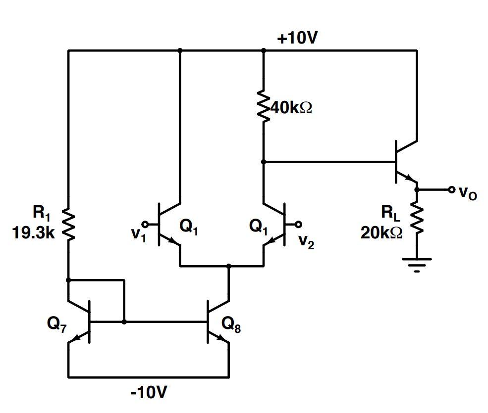 Solved For the following circuit The transistor parameters | Chegg.com