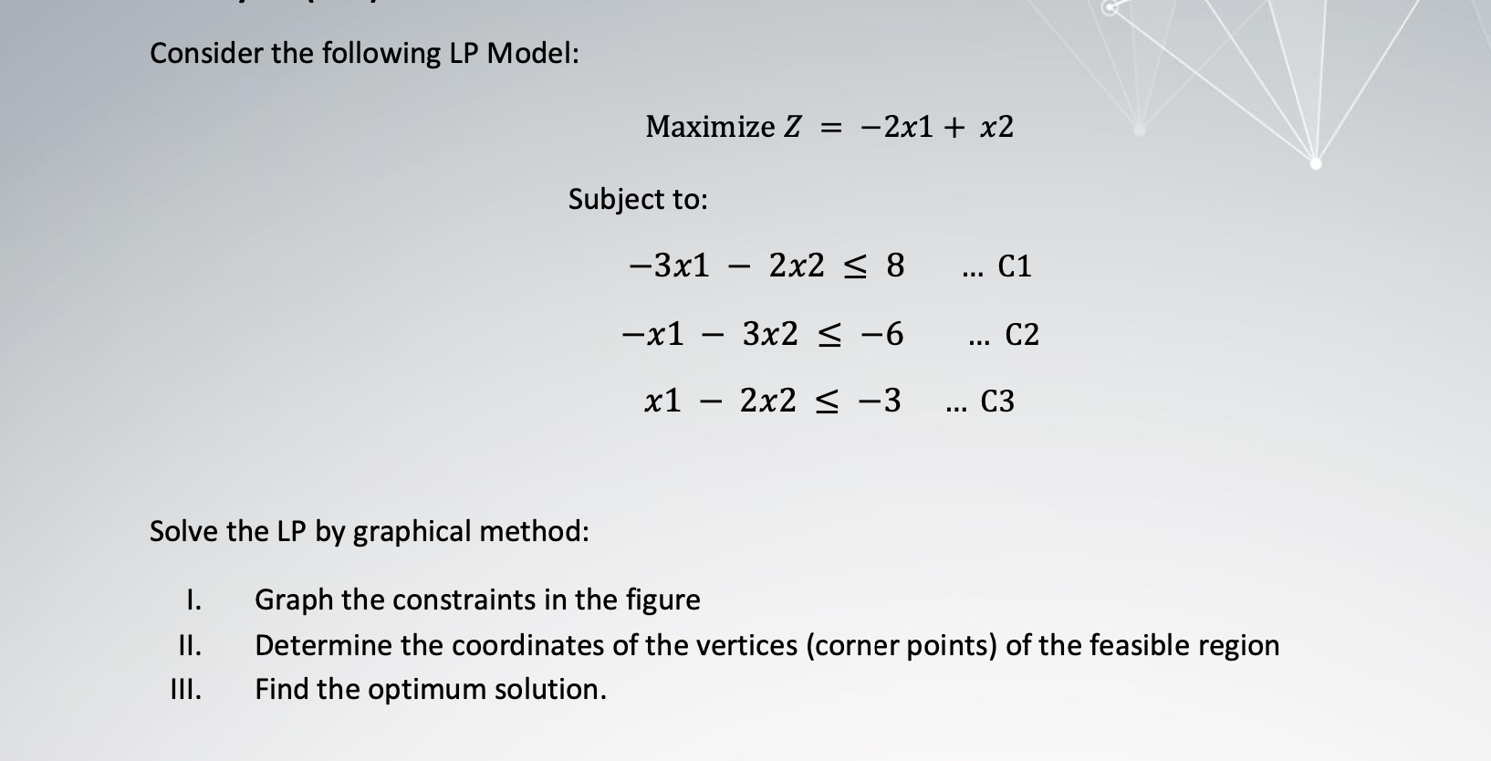 Solved Consider The Following Lp Model Maximize Z 2x1