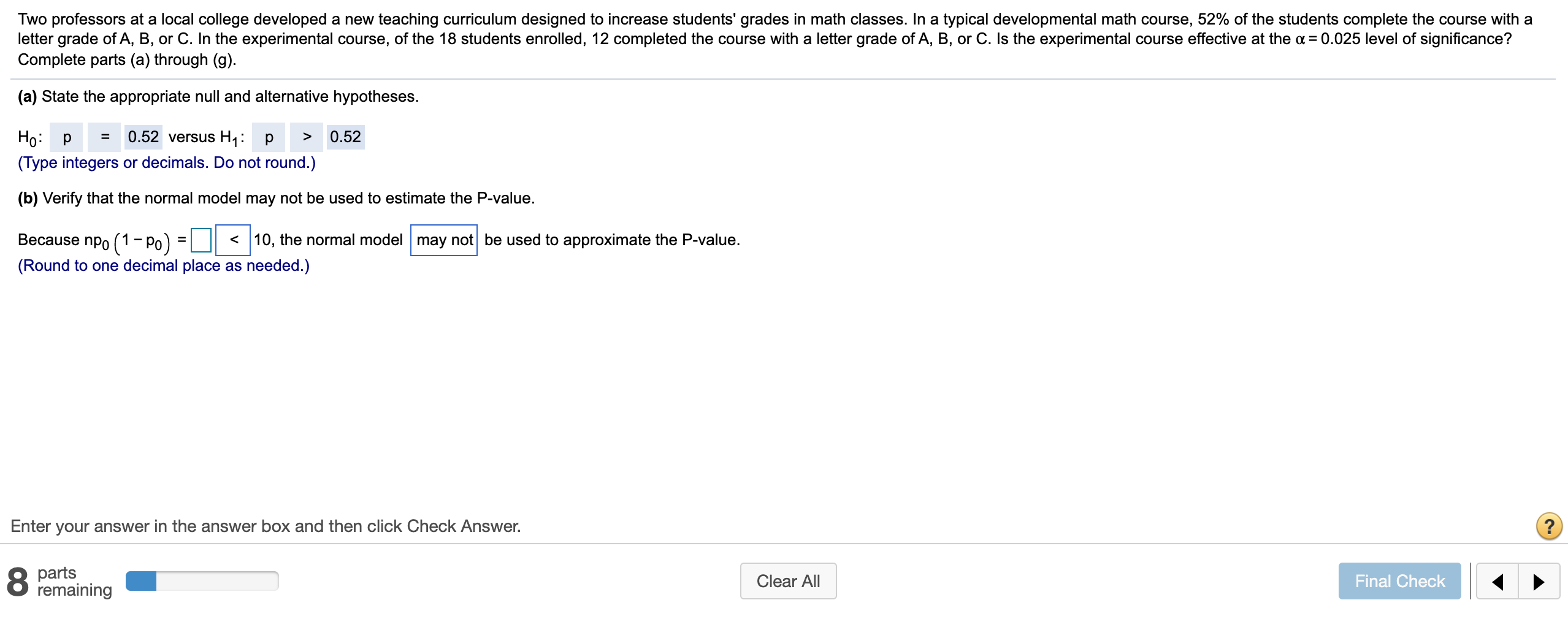 Solved Two professors at a local college developed a new | Chegg.com