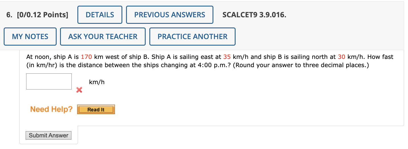 solved-at-noon-ship-a-is-170-km-west-of-ship-b-ship-a-is-chegg