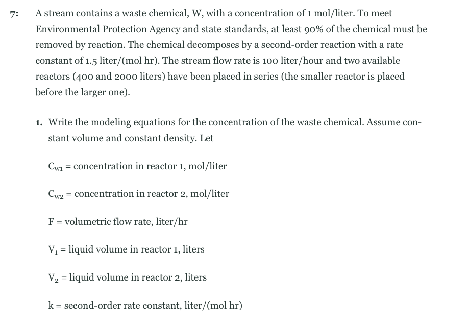 solved-7-a-stream-contains-a-waste-chemical-w-with-a-chegg