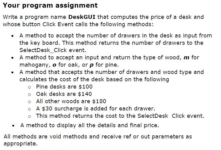 Solved VISUAL STUDIO - WINDOWS FORM APP (C#) - PLEASE MAKE | Chegg.com