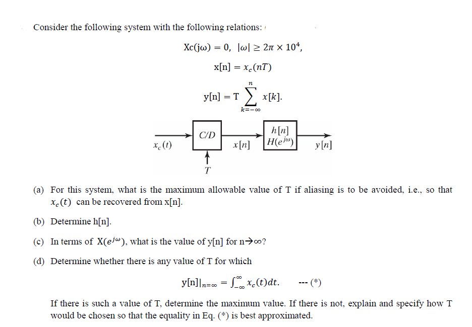 Solved Consider The Following System With The Following R Chegg Com