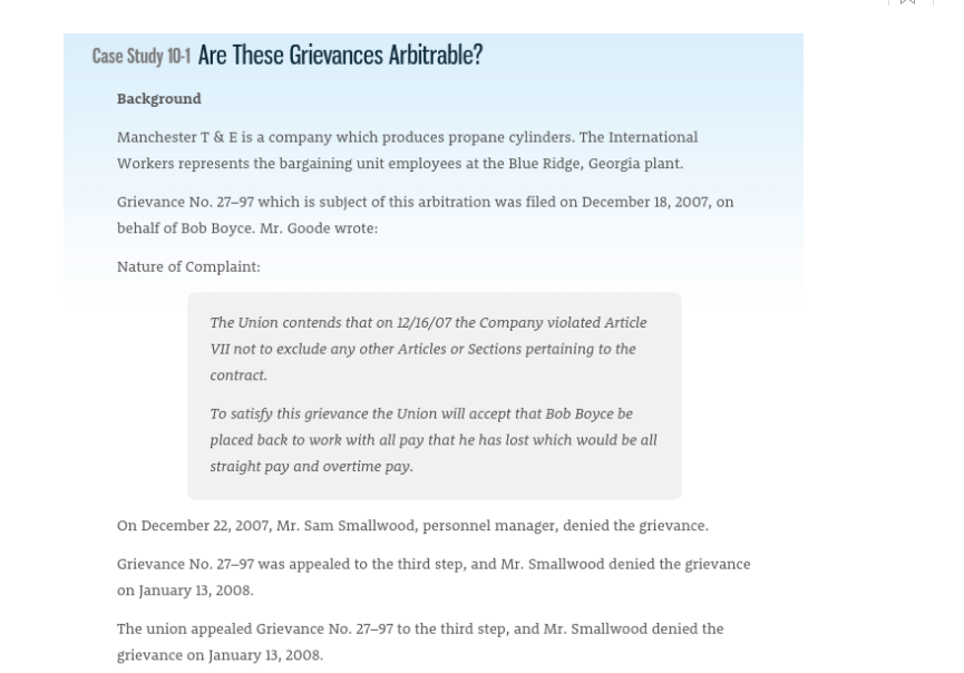 Case study 10 1 are these grievances arbitrable 06 picture