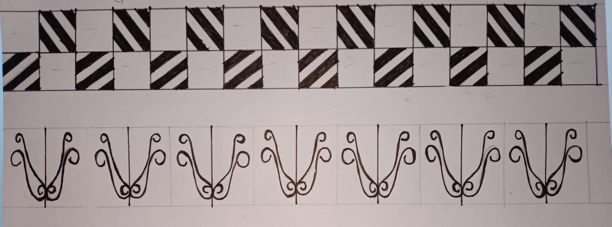 Solved Identify Which Frieze Pattern Is Used In The | Chegg.com